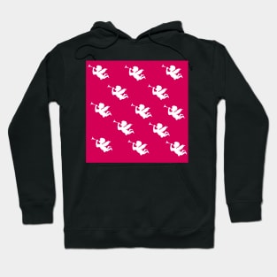 Cherub angel random pink pattern Hoodie